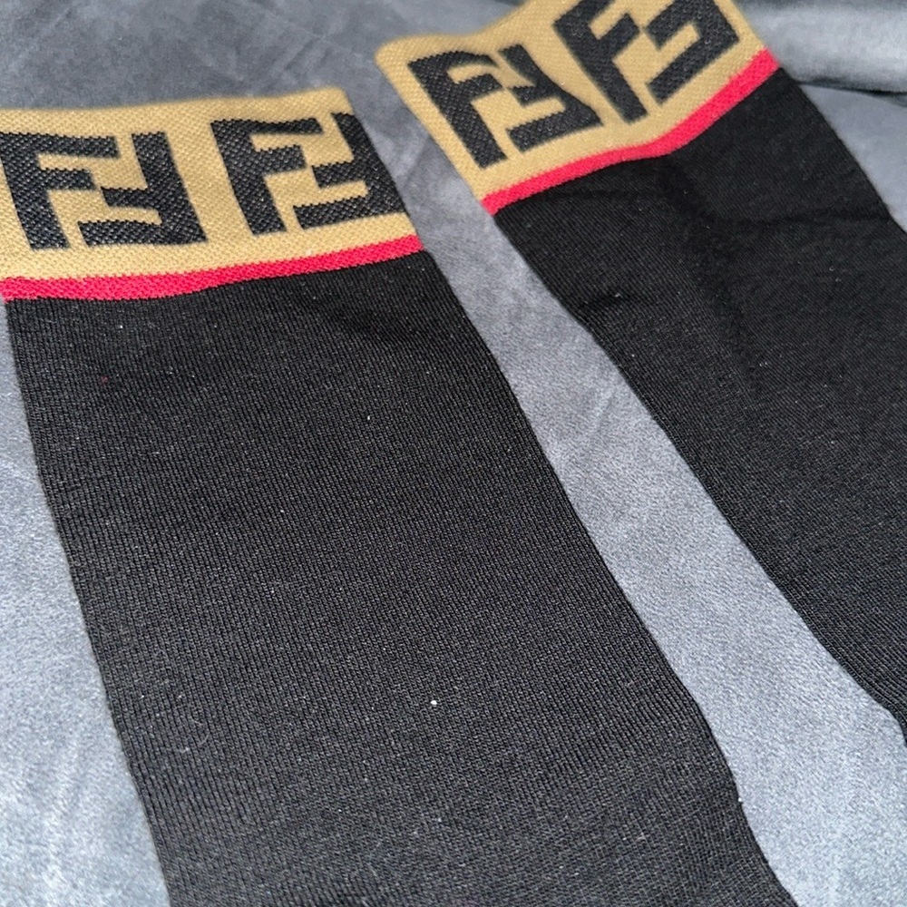 Fendi Black and Gold Men's Socks